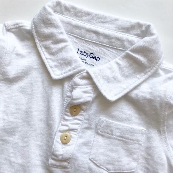 Babygap White short sleeve polo EUC 12-18 months - Picture 2 of 4